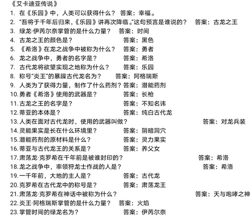 龙之国物语图书馆答题全部答案汇总2